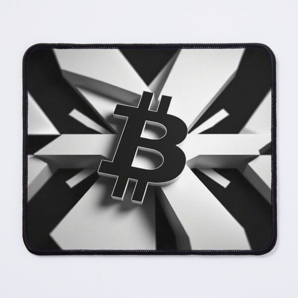 Item preview, Bitcoin Vortex Op Art Black and White - Abstract Crypto Illusion designed and sold by Benito Del Ray.