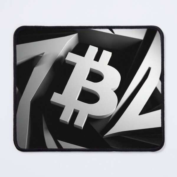 Item preview, Bitcoin Shatter Black and White Op Art - Abstract Crypto Design designed and sold by Benito Del Ray.