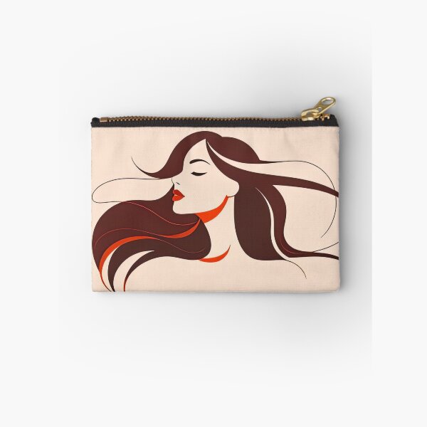 Item preview, Minimalist Woman Portrait – Eyes Closed, Wind in Hair – Elegant Line Art Illustration designed and sold by SpeckAndLook.