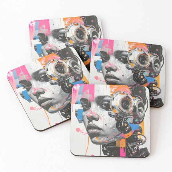 Item preview, Human After All – Futuristic Robot Portrait in Fine Art Style designed and sold by drawbey.