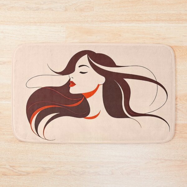 Item preview, Minimalist Woman Portrait – Eyes Closed, Wind in Hair – Elegant Line Art Illustration designed and sold by SpeckAndLook.