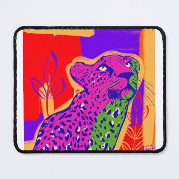 Item preview, Vibrant Leopard — Modern Jungle Art Print designed and sold by JanaMamao.