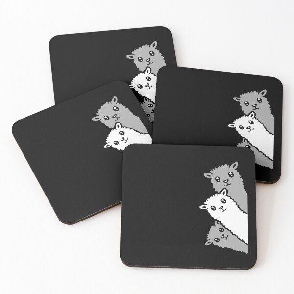 Item preview, Three Cute Baby Llamas Peeking Corner Happy designed and sold by shirt-o-mat.