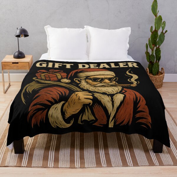 Item preview, Retro Santa Gift Dealer – Cool Christmas Design designed and sold by ArcadiaSilence.