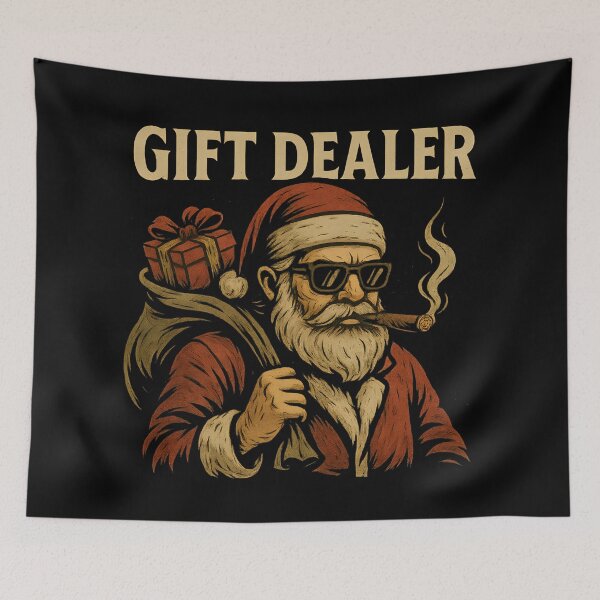 Item preview, Retro Santa Gift Dealer – Cool Christmas Design designed and sold by ArcadiaSilence.