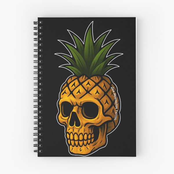 Item preview, Pineapple death skull design designed and sold by DH-Tattoo.