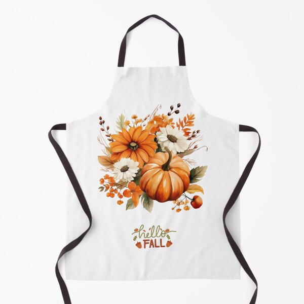 Item preview, Hello Fall – Autumn Pumpkin and Flowers Watercolor Design designed and sold by girl-someone.
