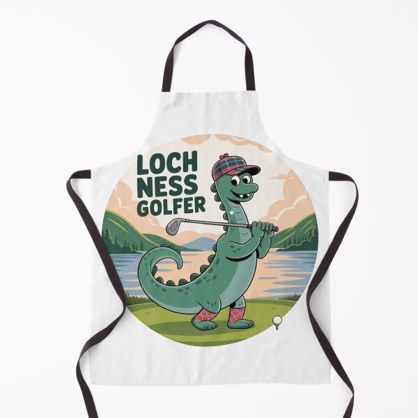 Item preview, Loch Ness Golfer - Cute Nessie Monster Golfing designed and sold by Loom on the Loch.