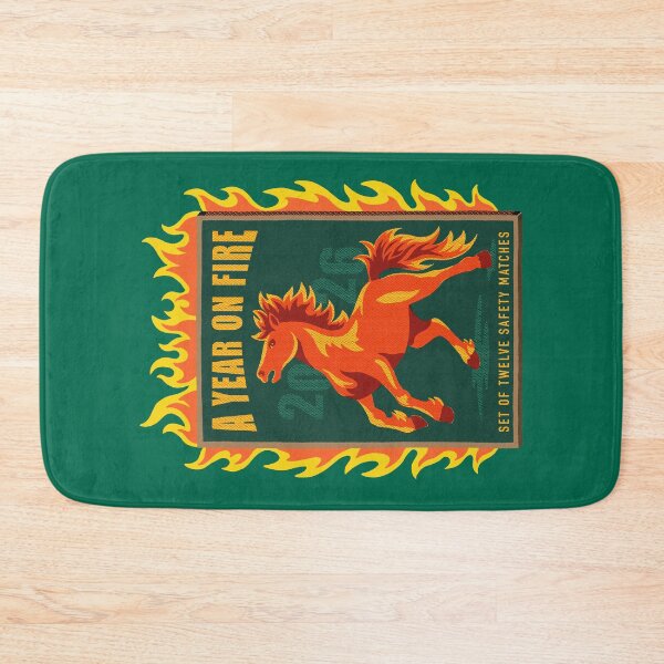 Item preview, Fire Horse 2026 in Vintage Matchbox Style designed and sold by illucalliart.