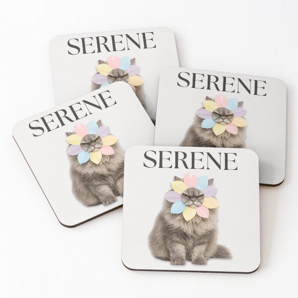 Item preview, SERENE – Grumpy Persian Cat in Paper Flower designed and sold by catastrocat.