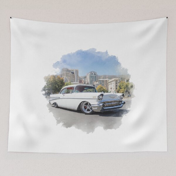 Item preview, Iconic 1957 Chevy Bel Air Custom Watercolor designed and sold by alwaysadeal.