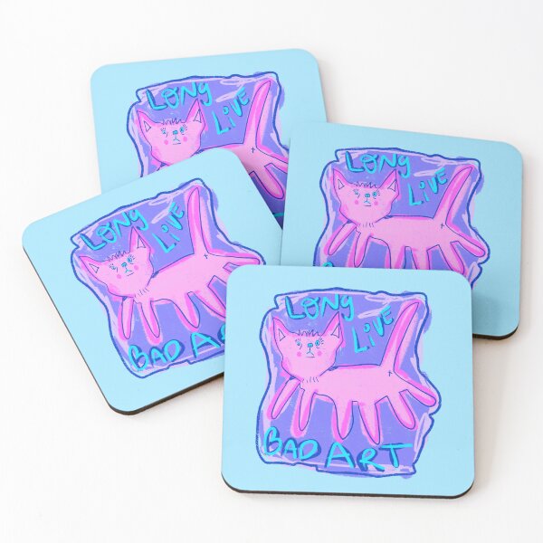Item preview, new long live bad art - silly cat drawing  designed and sold by crestfallenmermaid.