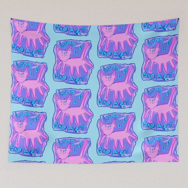 Item preview, new long live bad art - silly cat drawing  designed and sold by crestfallenmermaid.
