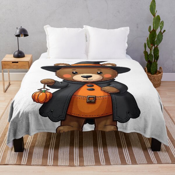 Item preview, Bear Wizard Pumpkin Cute Kawaii Halloween Cozy Fall designed and sold by ArtDesignTp.