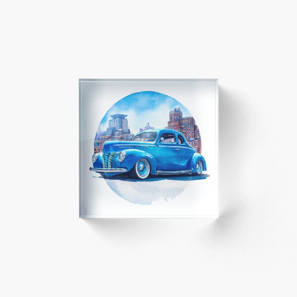 Item preview, 1940 Ford Coupe Classic Hot Rod Watercolor designed and sold by alwaysadeal.