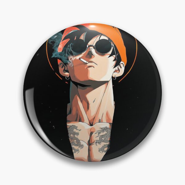 Item preview, Street Samurai Vibe - Anime Cool Guy with Dragon Tattoos designed and sold by MOONE FLOWER.
