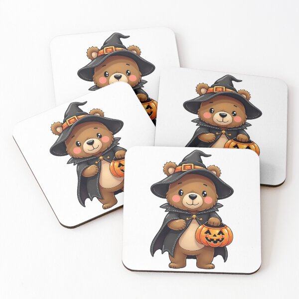 Item preview, Bear Witch Pumpkin Lantern Cute Kawaii Halloween Fall designed and sold by ArtDesignTp.