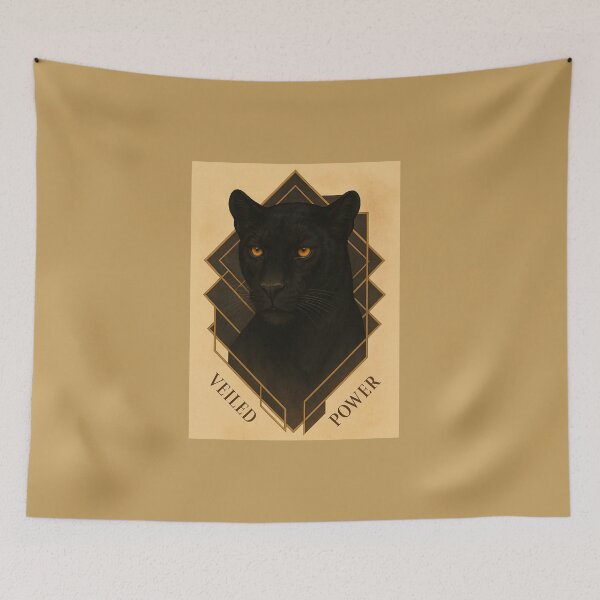 Item preview, Veiled Power – Geometric Black Panther Majesty designed and sold by GeoWild Designs.