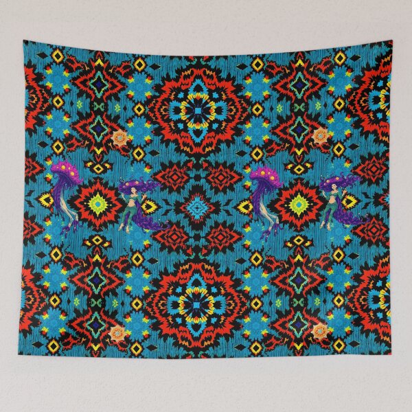 Item preview, Bright ikat background design - AI - Beautiful modern ikat - Printable art  designed and sold by MonoDigitalArt.