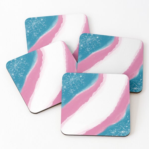 Item preview, Abstract Wavy Painted Transgender Pride Flag designed and sold by RyanGDesign.