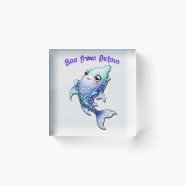 Item preview, Boo from Below: Cute Ghostly Fish for Halloween! designed and sold by DariaCraft.