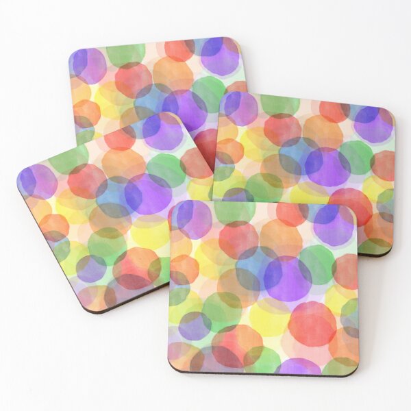 Item preview, Abstract Watercolour Rainbow Polka Dots designed and sold by RyanGDesign.