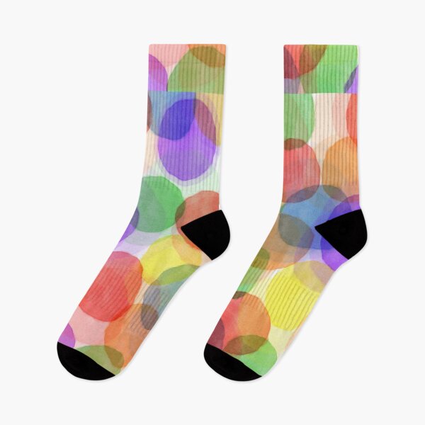 Item preview, Abstract Watercolour Rainbow Polka Dots designed and sold by RyanGDesign.