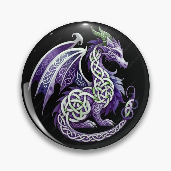 Item preview, Mythical Purple Celtic Dragon Fantasy Art designed and sold by Atteestude.