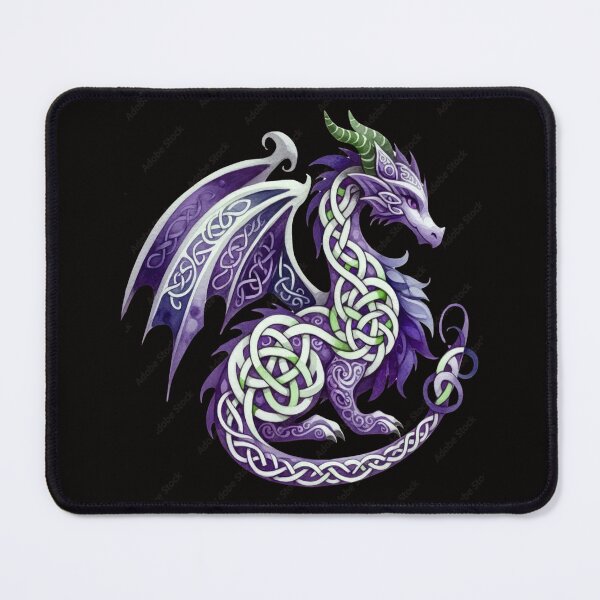 Item preview, Mythical Purple Celtic Dragon Fantasy Art designed and sold by Atteestude.