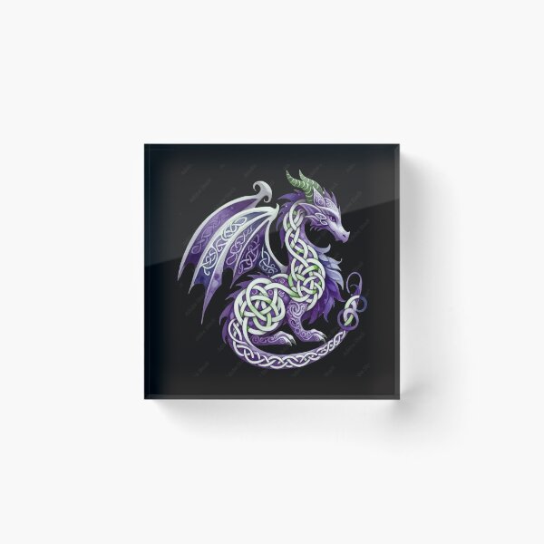 Item preview, Mythical Purple Celtic Dragon Fantasy Art designed and sold by Atteestude.