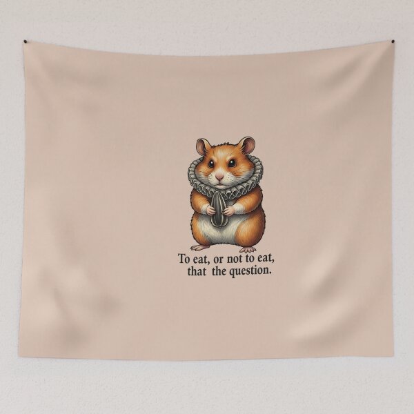 Item preview, Shakespearean Hamster | To Eat or Not to Eat Meme designed and sold by Whisky1111.