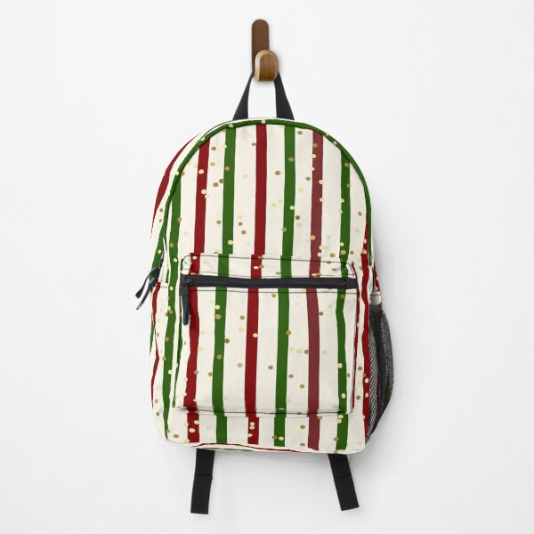 Item preview, Festive Red and Green Stripes Glitter Pattern designed and sold by Jeallan Designs.