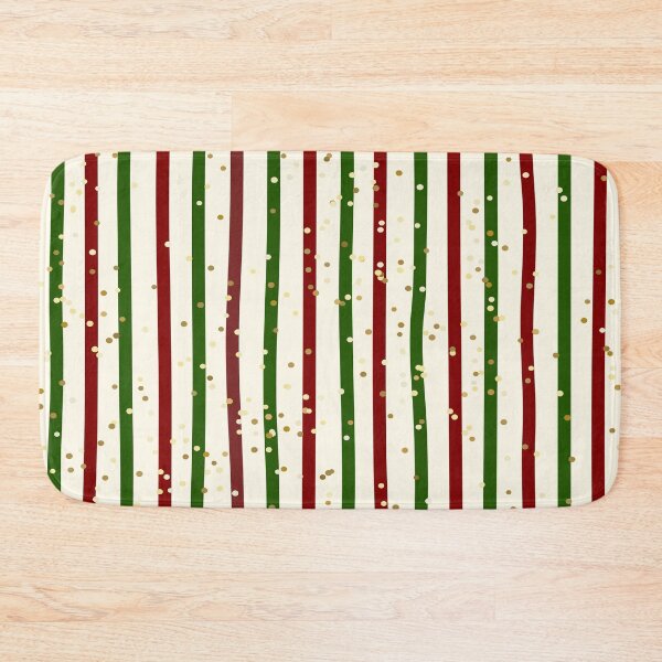 Item preview, Festive Red and Green Stripes Glitter Pattern designed and sold by Jeallan Designs.