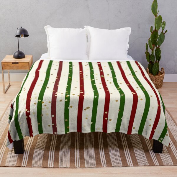 Item preview, Festive Red and Green Stripes Glitter Pattern designed and sold by Jeallan Designs.