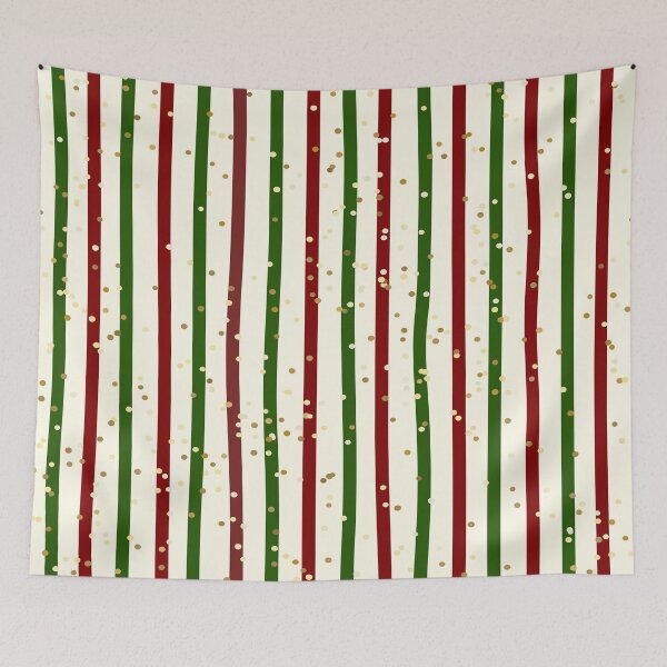 Item preview, Festive Red and Green Stripes Glitter Pattern designed and sold by Jeallan Designs.