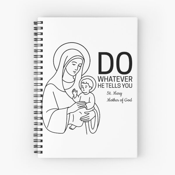 Item preview, St Mary Blessed Virgin Mother Quote - Do Whatever He Tells You (John 2:5 NRSV CE) designed and sold by saintsnscholars.