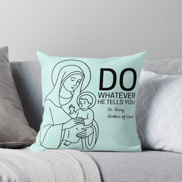 Item preview, St Mary Blessed Virgin Mother Quote - Do Whatever He Tells You (John 2:5 NRSV CE) designed and sold by saintsnscholars.