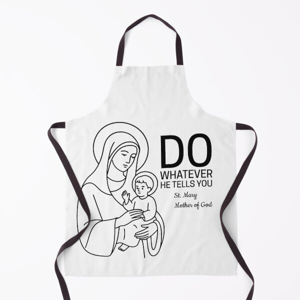 Item preview, St Mary Blessed Virgin Mother Quote - Do Whatever He Tells You (John 2:5 NRSV CE) designed and sold by saintsnscholars.