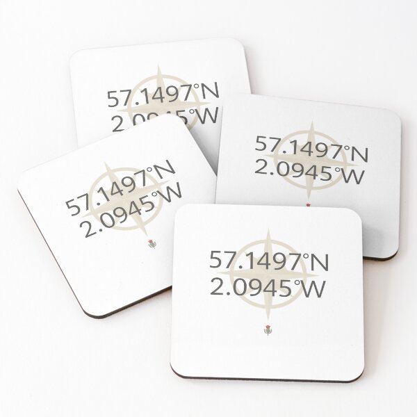 Item preview, Scotland Coordinates - Scottish Thistle Navigation Gift designed and sold by Loom on the Loch.