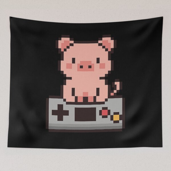 Item preview, Pixel Gamer Pig — Cute Retro Pixel Art Design designed and sold by AddictiveDesign.