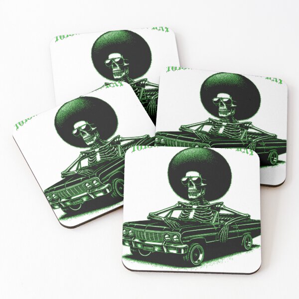 Item preview, Today Was a Good Day — Afro Skeleton in Lowrider 90s Rap Art designed and sold by Sinister prints.
