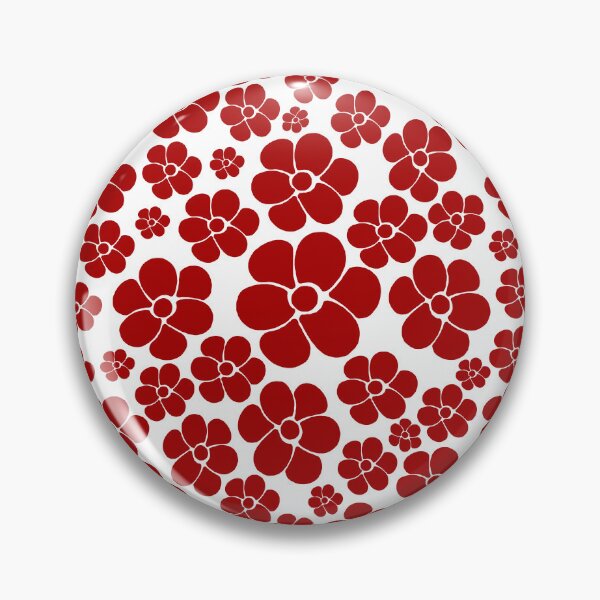 Item preview, Flower Pattern in Red and White designed and sold by LAEC-Shop.