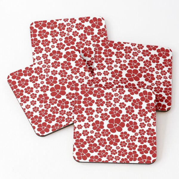 Item preview, Flower Pattern in Red and White designed and sold by LAEC-Shop.