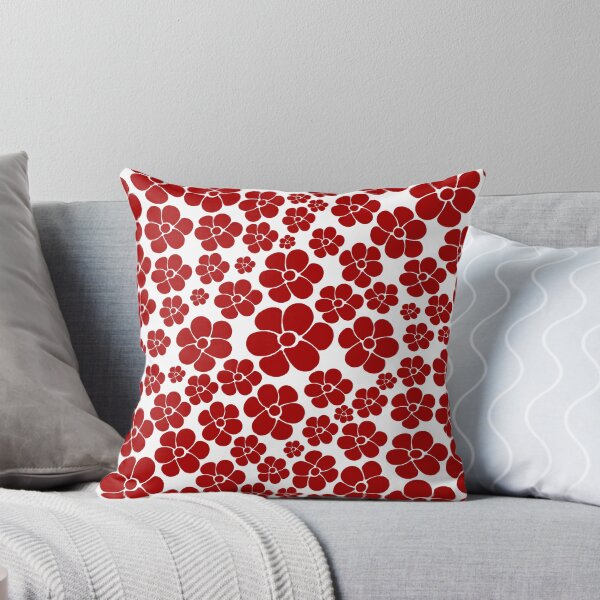 Item preview, Flower Pattern in Red and White designed and sold by LAEC-Shop.