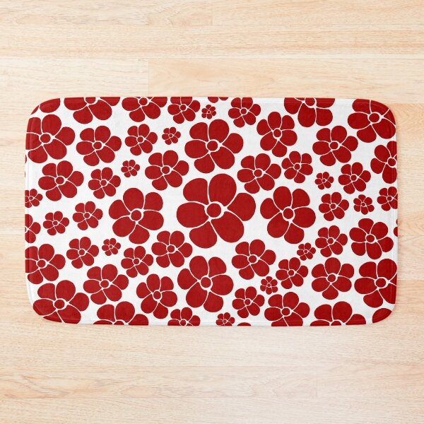 Item preview, Flower Pattern in Red and White designed and sold by LAEC-Shop.