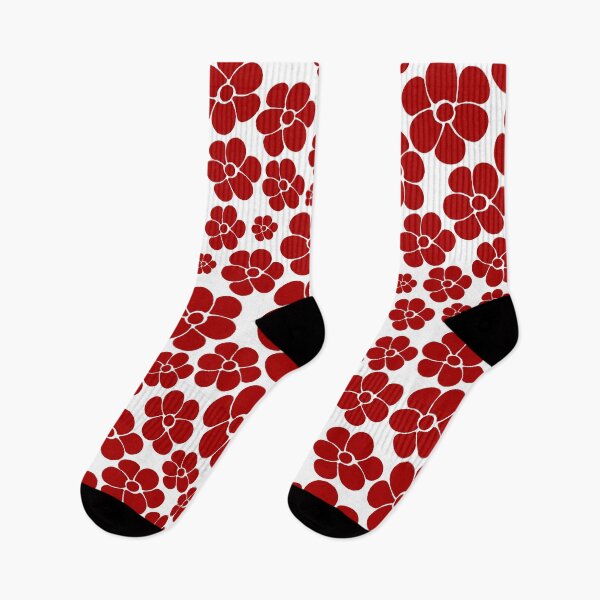 Item preview, Flower Pattern in Red and White designed and sold by LAEC-Shop.