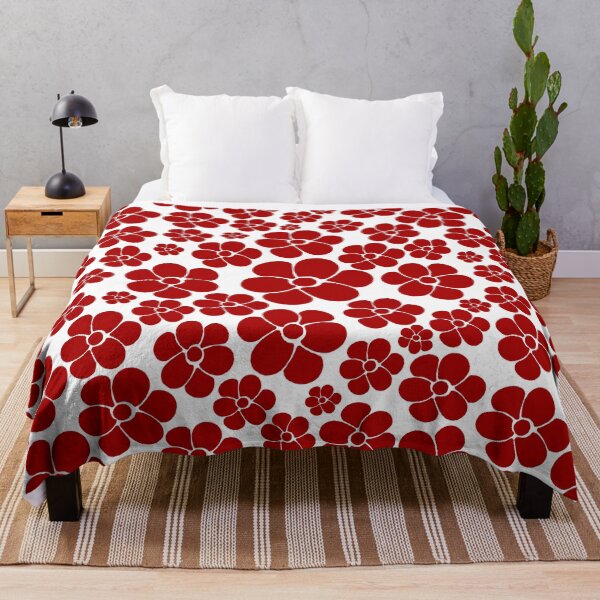 Item preview, Flower Pattern in Red and White designed and sold by LAEC-Shop.