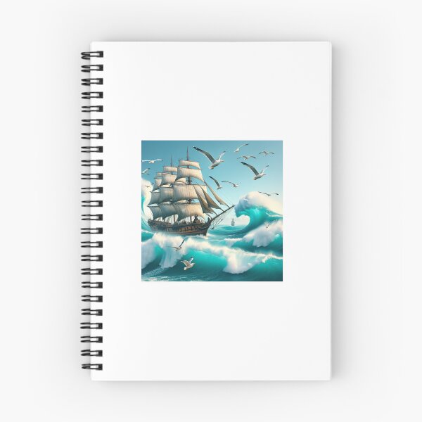 Item preview, Ship on crashing ocean waves designed and sold by lisamariebella1.