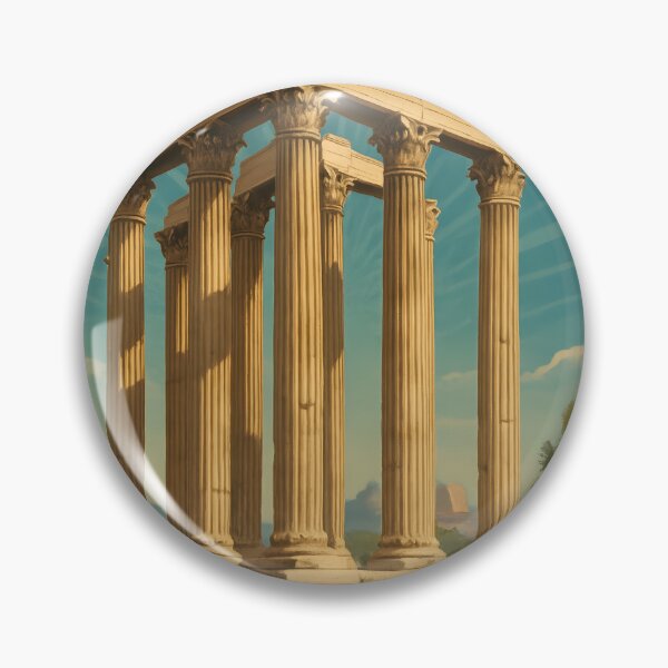 Item preview, Art Deco Greece – Temple of Olympian Zeus in Athens Under Spring Skies designed and sold by Cosmopolis.