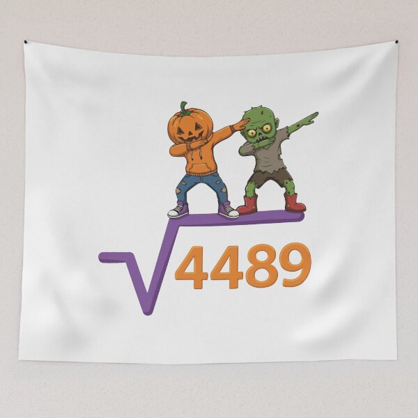 Item preview, Funny Halloween Math Shirt – Pumpkin & Zombie Dabbing Over √4489 – Cool Halloween 67 Design for Kids, Teens, Teachers designed and sold by Charaff.